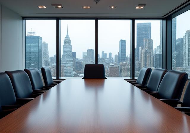 A bright, modern law office consultation room in London with large windows and a professional atmosphere